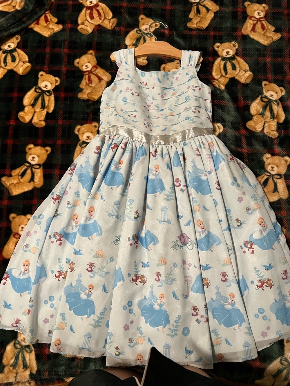 Disney Light Blue Cinderella Print Party Dress